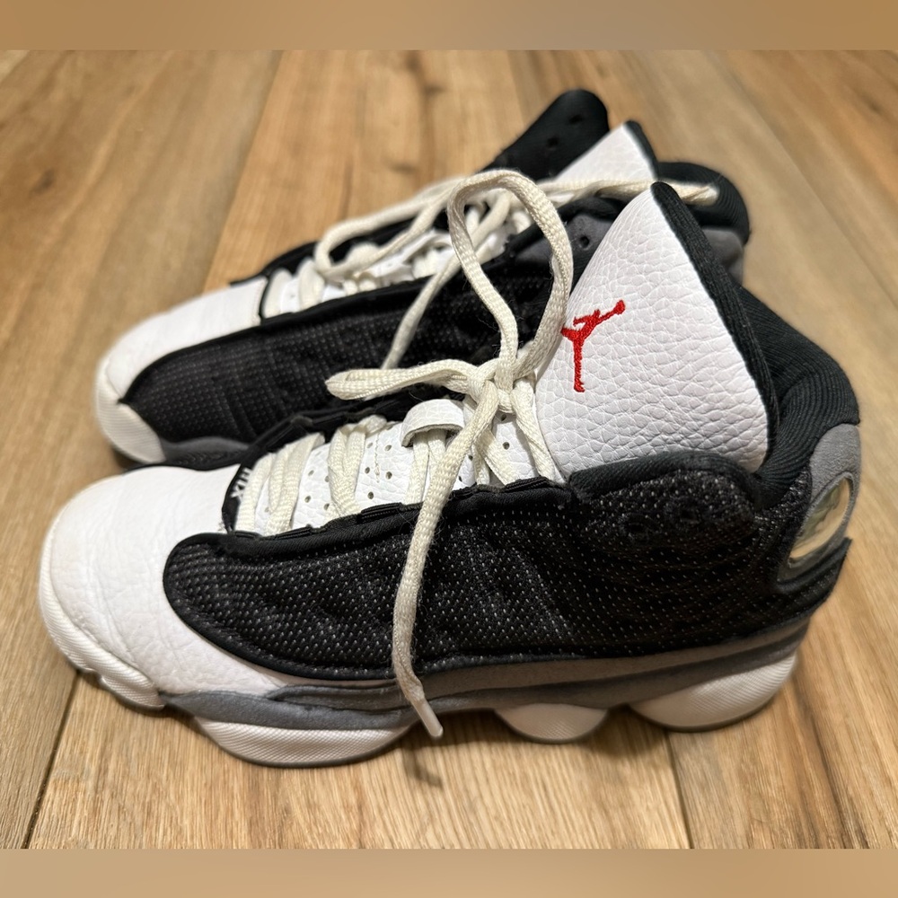 Air Jordan 13 Retro Black Flint TD Boys Shoes 884129-060 Size 3.5Y EUC